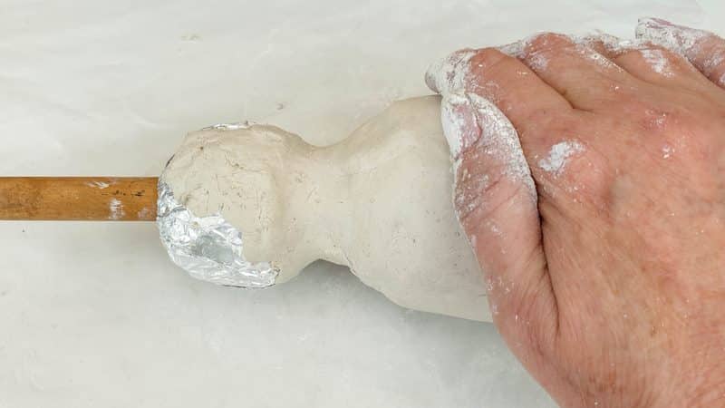 Roll the clay to smooth it out