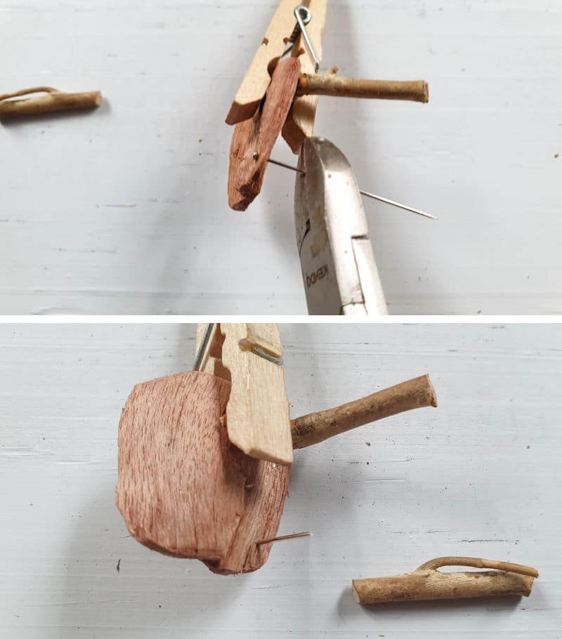 Cut the leg pin down to size