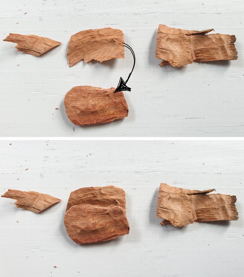 You can glue wood chips together