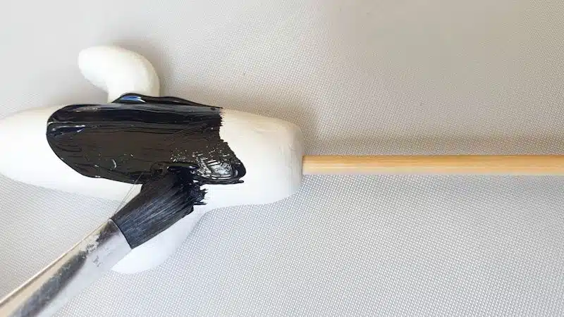 Paint the substrate or object in a solid color to mimic grout