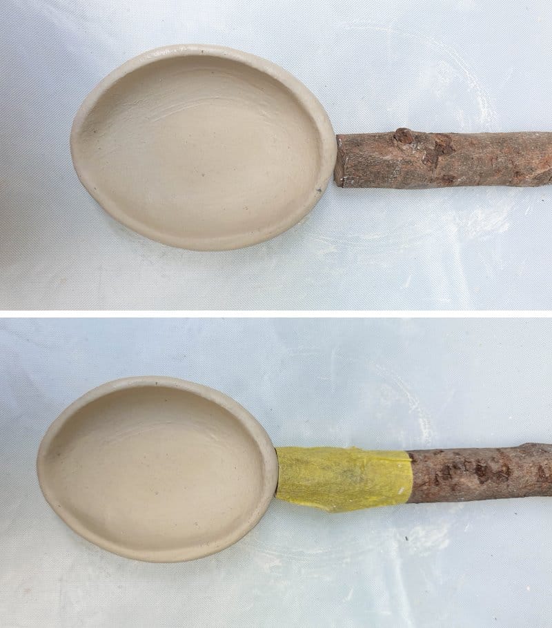 Attach the handle to the spoon