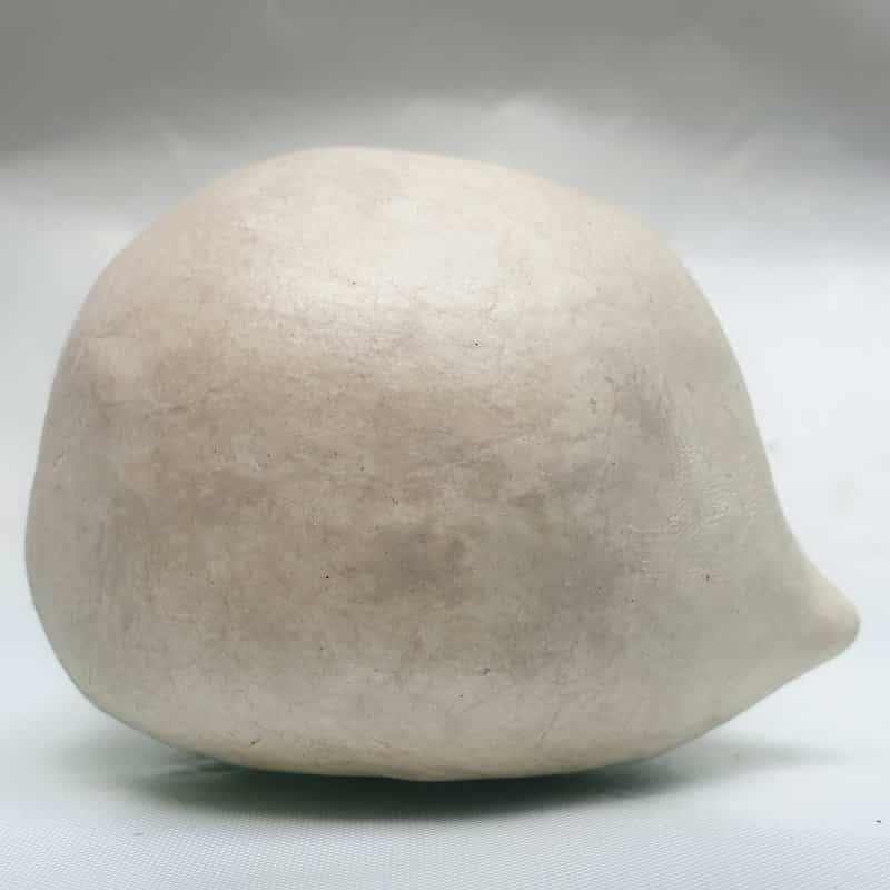 A side view of the hedgehog clay body