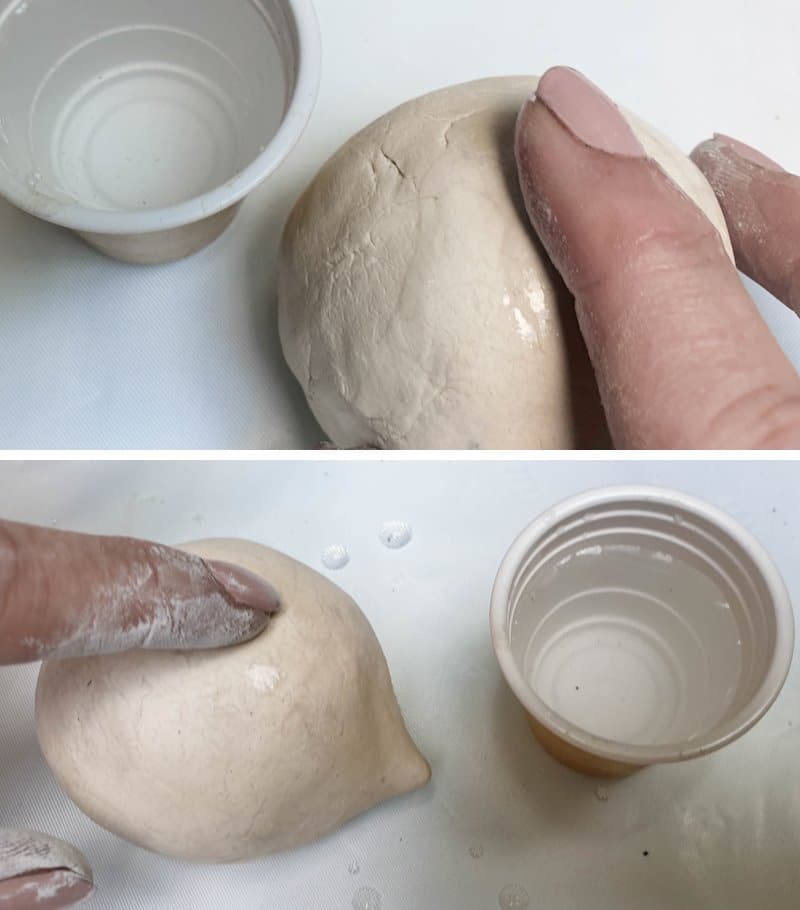 If cracks start forming, use a little water to smooth them out