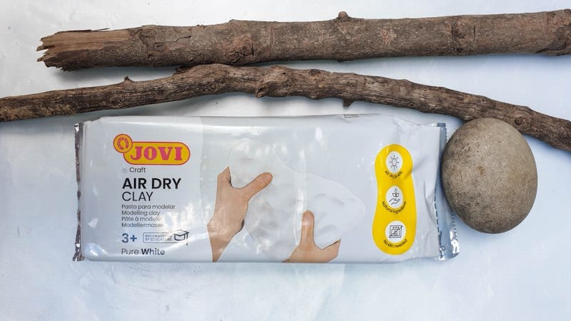 What you need to make a 'spooning since' gift - clay and branches