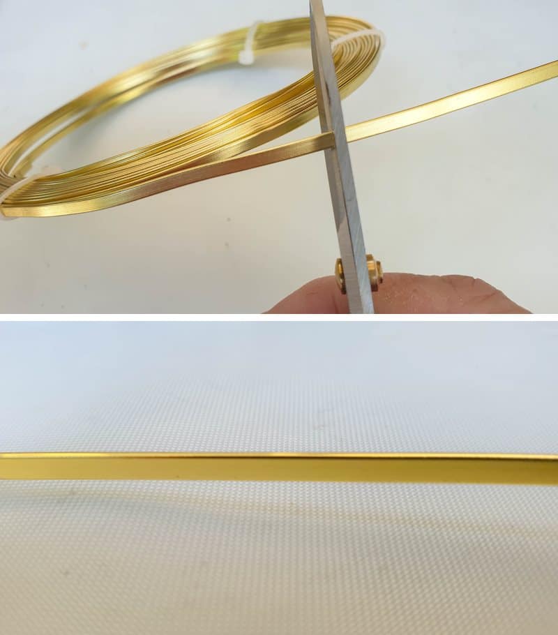 Cut the cloisonn&eacute; wire as straight as possible