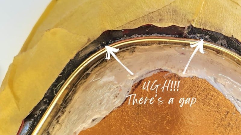 Check for gaps between the wire and the tiles and fill with grout