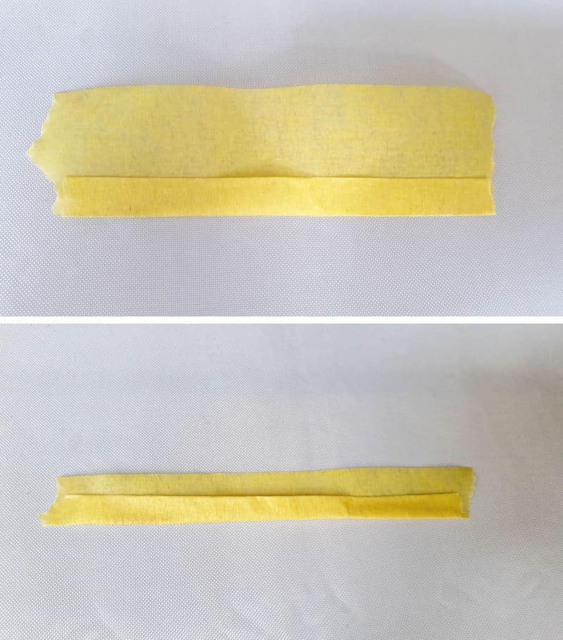 Fold the masking tape over to create a retaining wall