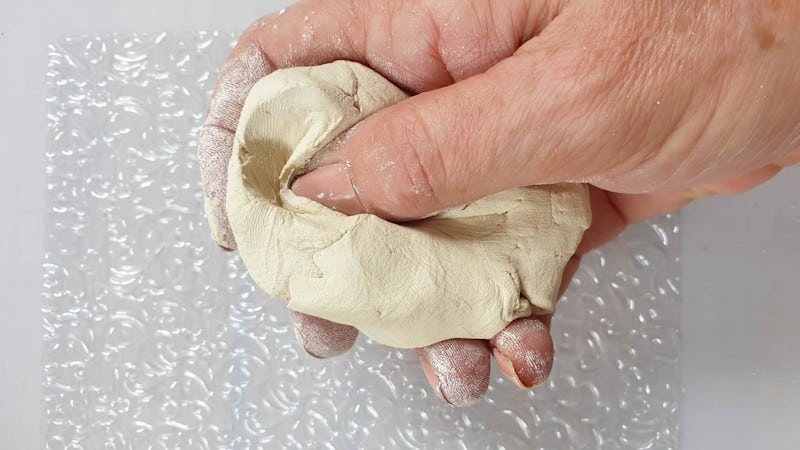 Condition the air-dry clay