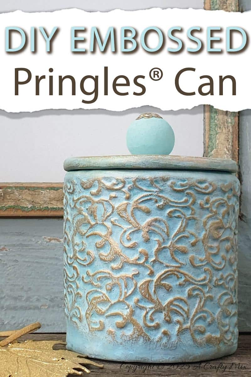 From snacks to d&eacute;cor. Upcycle a Pringles can into a gorgeous vintage embossed container with a boutique pottery finish. This DIY project is easier than it looks.