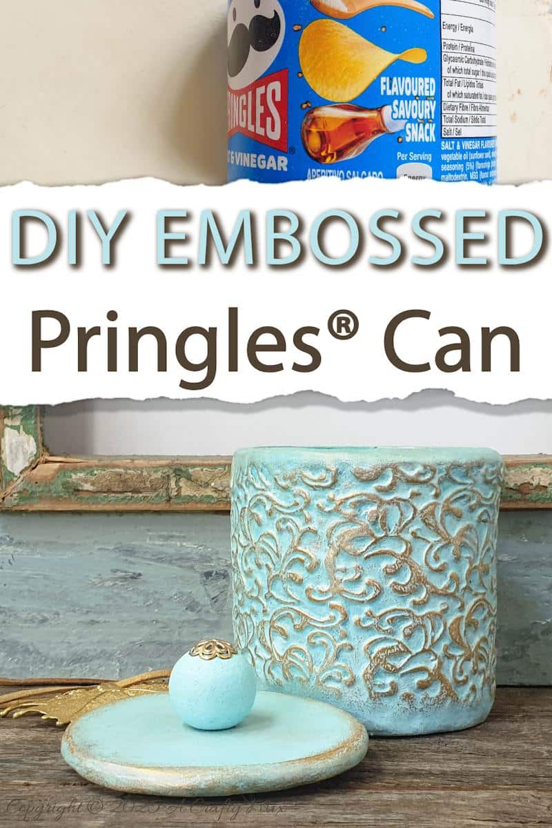 From snacks to d&eacute;cor. Upcycle a Pringles can into a gorgeous vintage embossed container with a boutique pottery finish. This DIY project is easier than it looks.