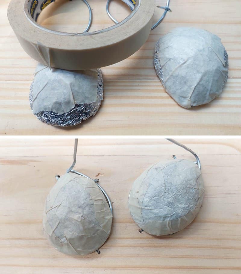 Stick masking tape over the foil domes or feet.