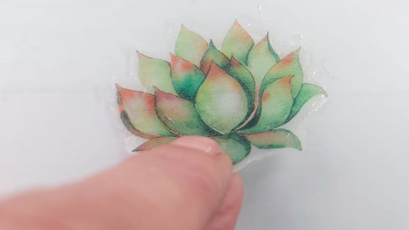 Gently peel off the top layer of the serviette/paper napkin