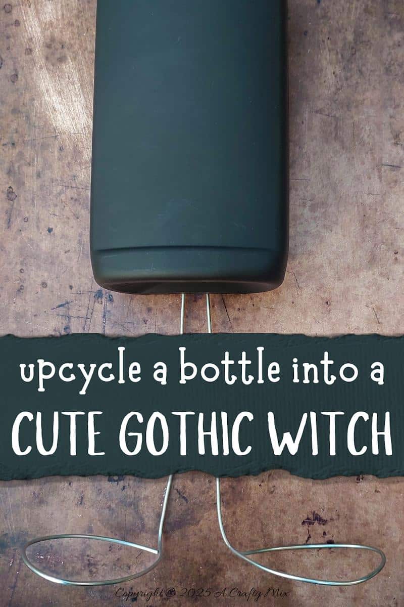 Turn a recycled plastic bottle into a cute gothic witch with mop hair and a tulle dress. This fun DIY tutorial is perfect for Halloween decor and easy enough for crafters of any level. Add a touch of handmade magic to your spooky season with this adorable upcycled project.