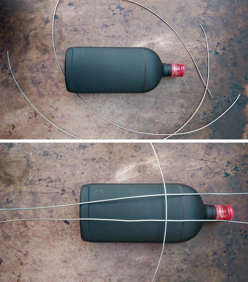 Cut three pieces of wire for the legs and arms
