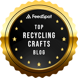 A Crafty Mix has received an award for being in the top 3 recycling blogs in the world