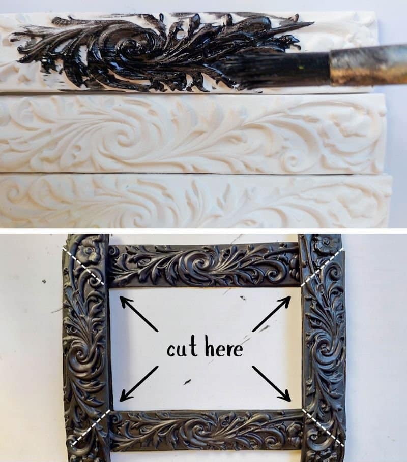 Trim the edges of the frame