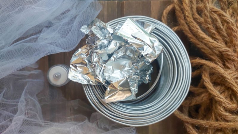 What you need to make an adorable ghost on a swing for Halloween