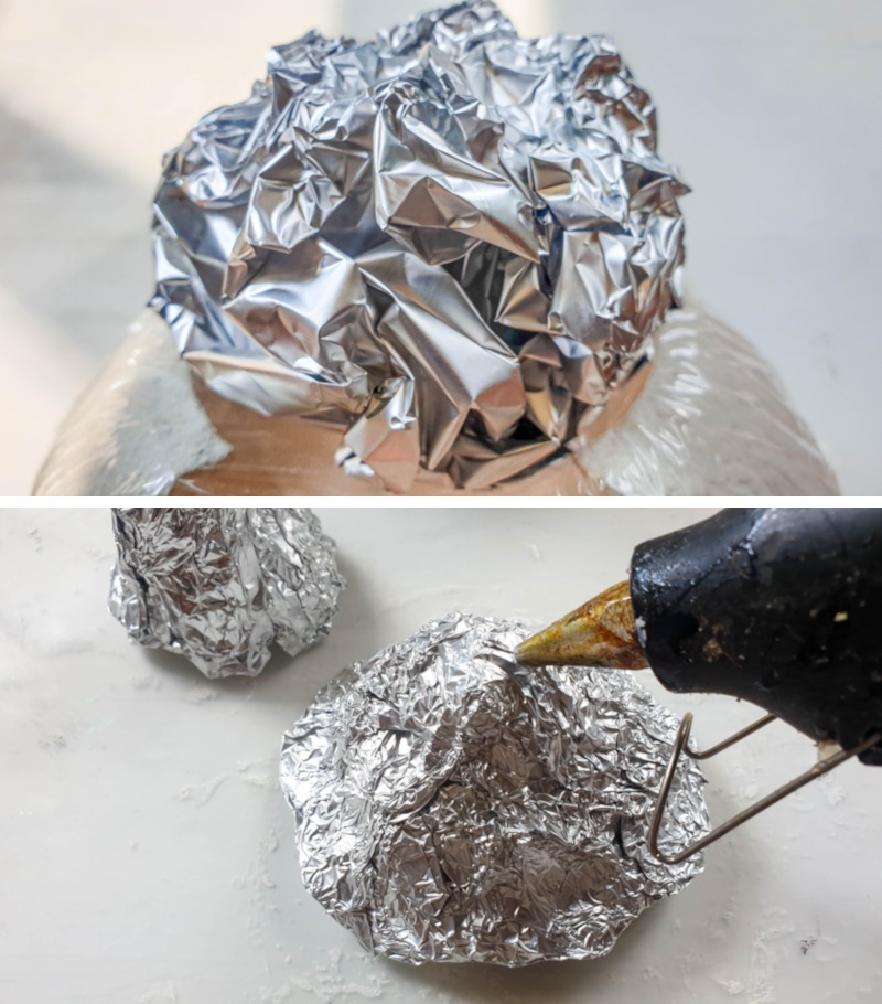 Make a foil mushroom top base