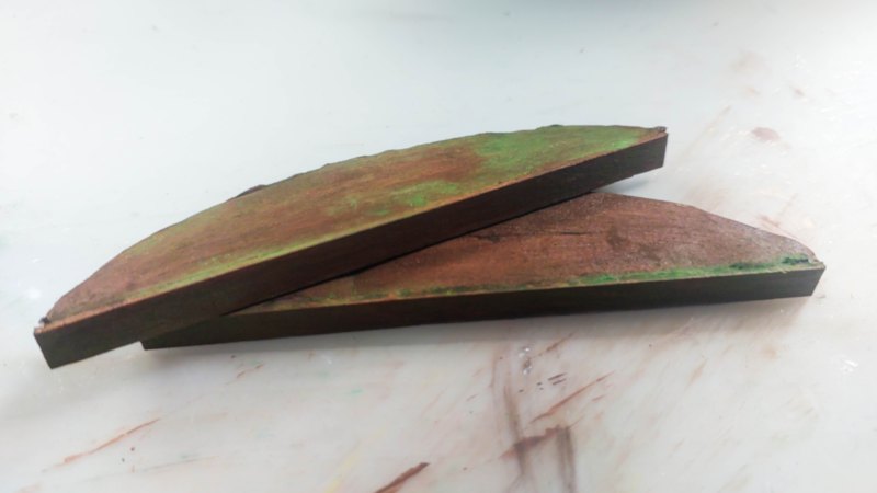 Paint the cardboard shelves for the fairy art studio