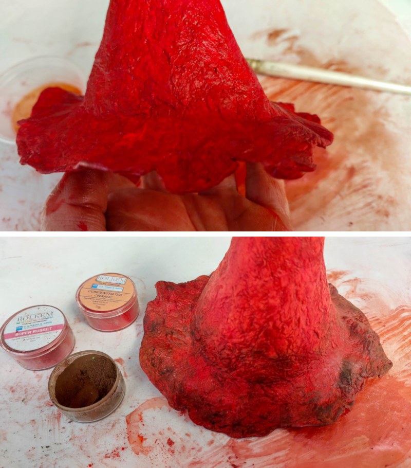 Paint the foam clay mushroom top