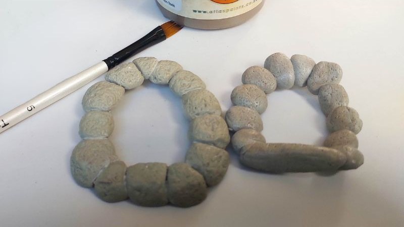 Paint the clay window frames