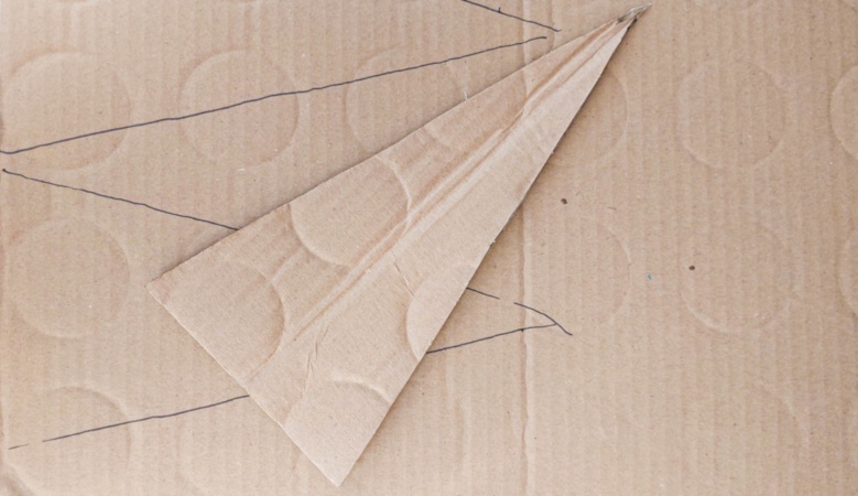 Cut out equally sized triangles