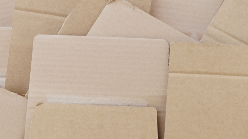 Flatten out a cardboard box before peeling