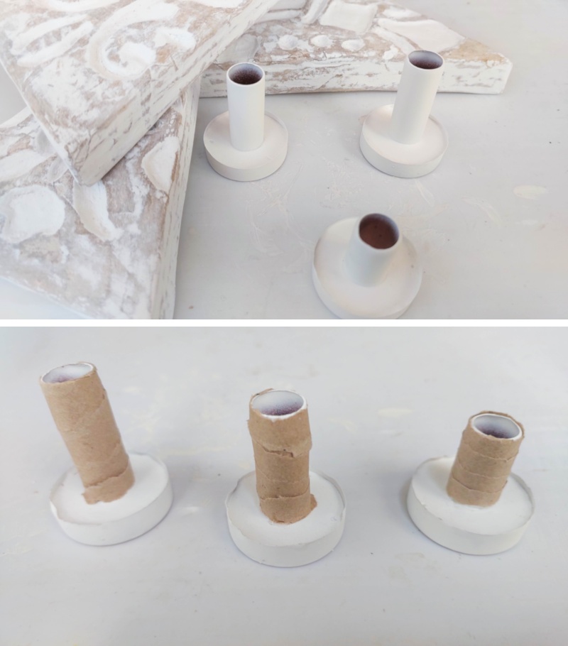 Paint the tree stands to match the Bali Christmas trees