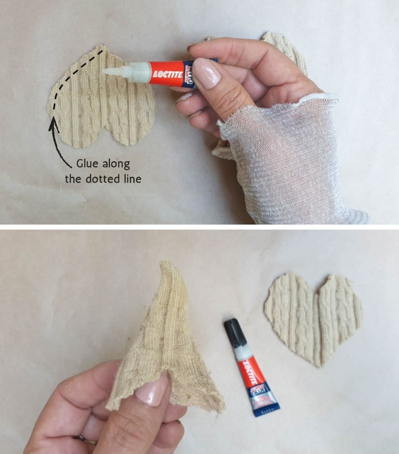 Glue the edges together to form a pointy hat for the gnome