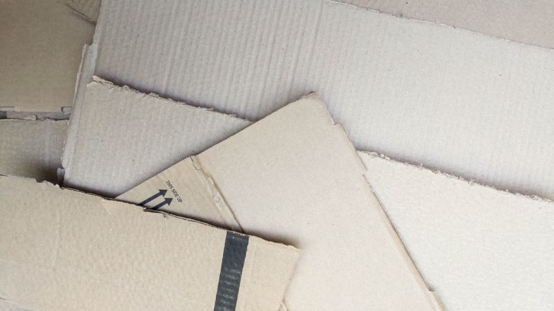 Sheets of cardboard that will be used to make the wind spinner