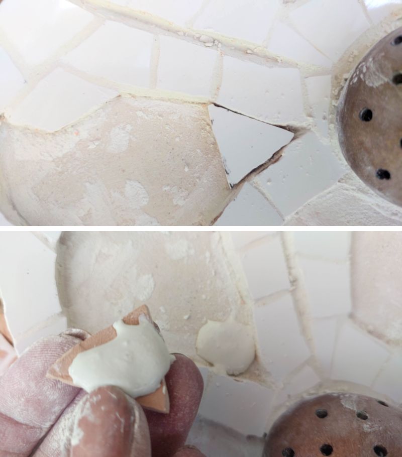 Test fit the tile before adding tile adhesive