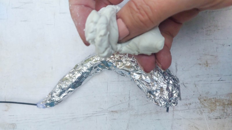 Condition the clay before applying it to stalk