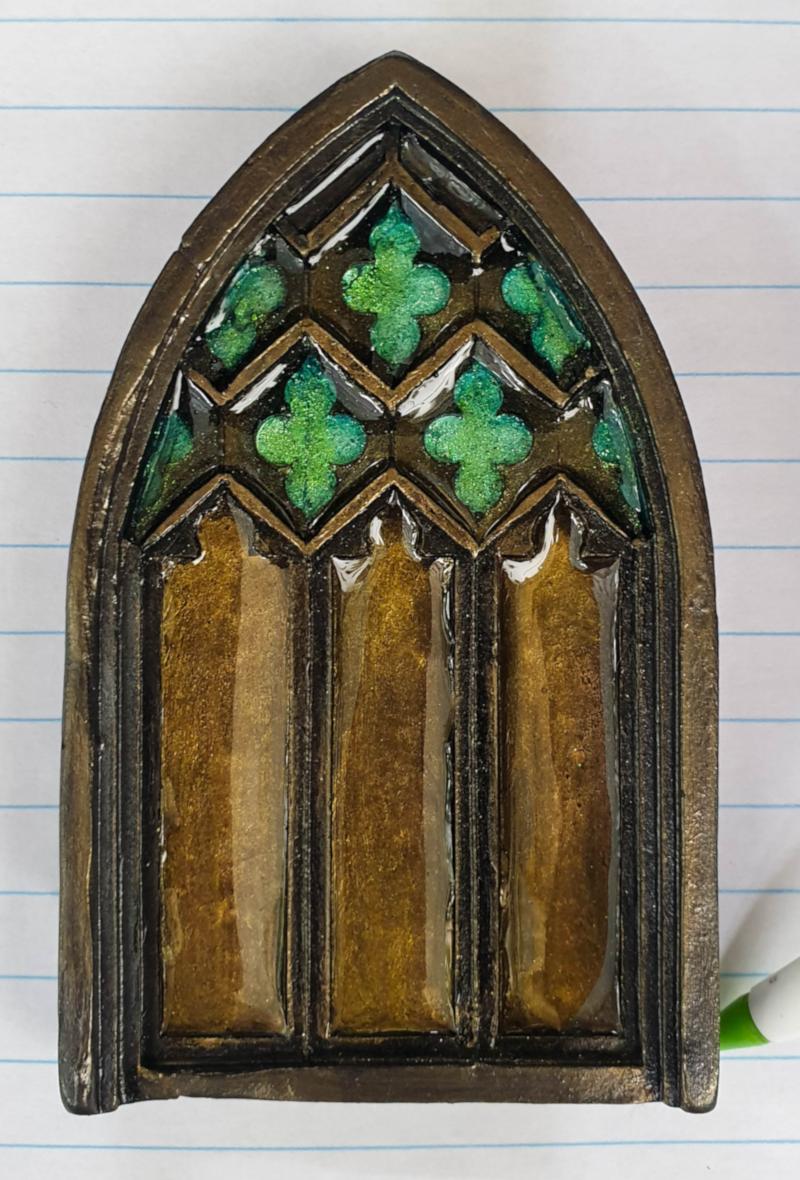 Trace around the door to make a carving template