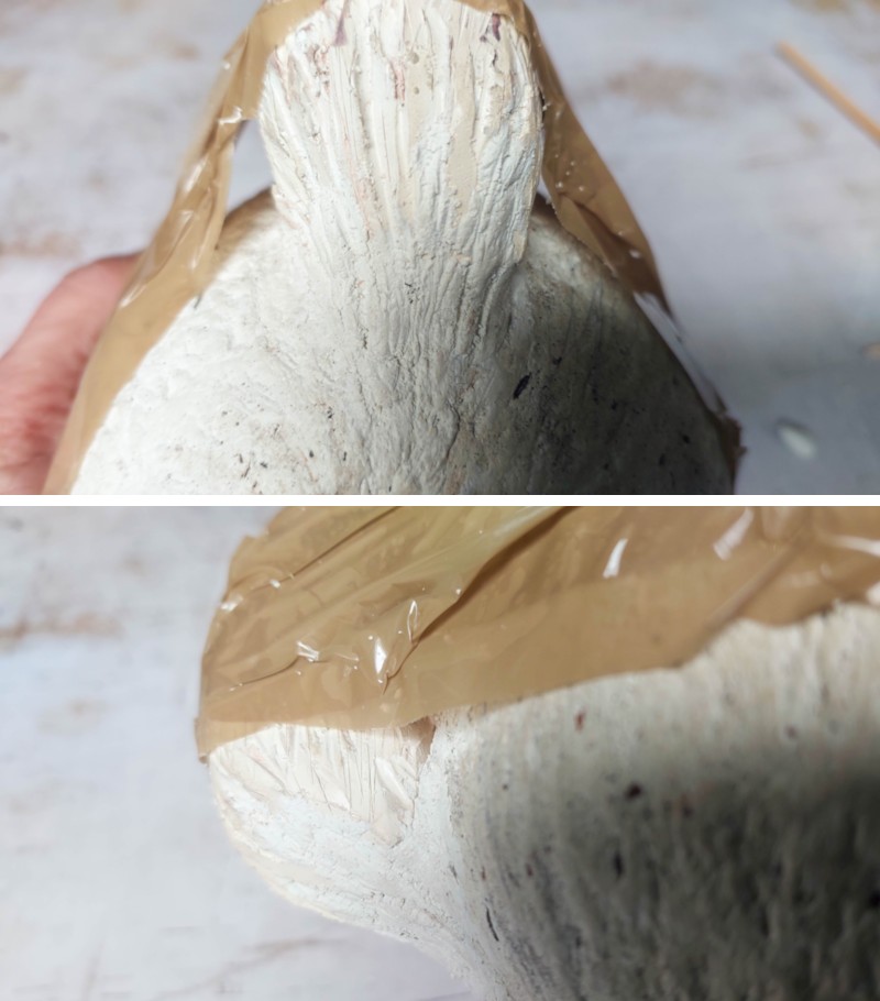 Fill any gaps where the stalk joins the mug with epoxy putty clay