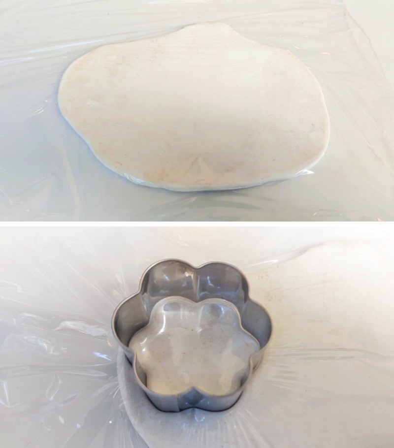 Use a flower cookie cutter to cut the shapes out