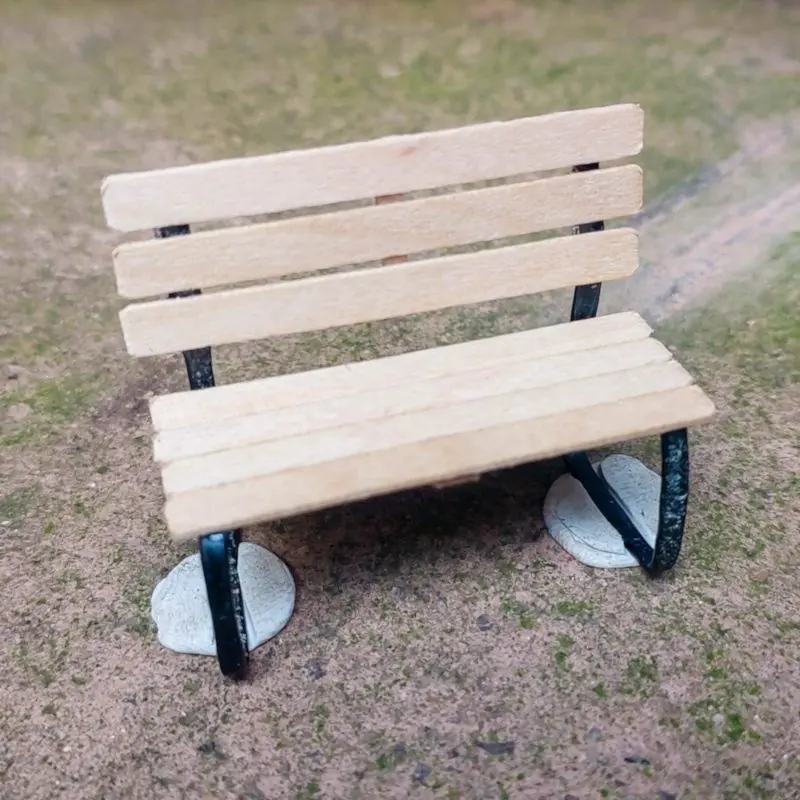 Glue the back and seat onto the wire legs