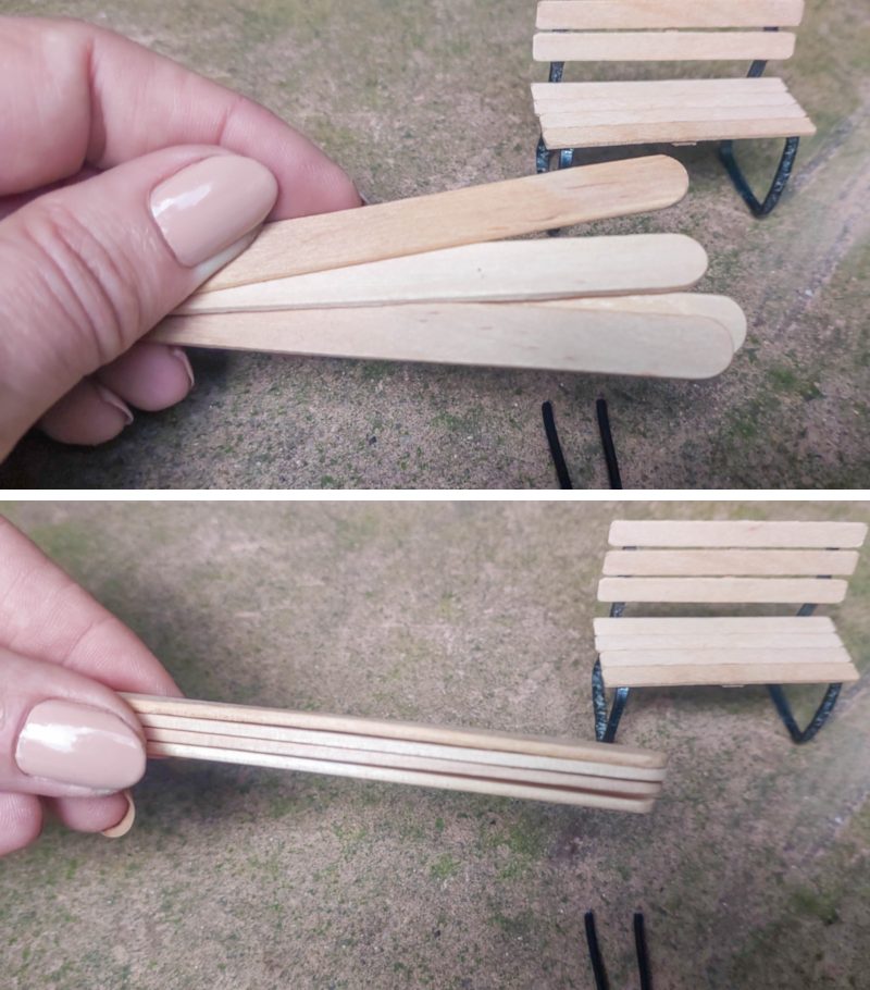 Glue ice cream sticks together to for a square "tube"