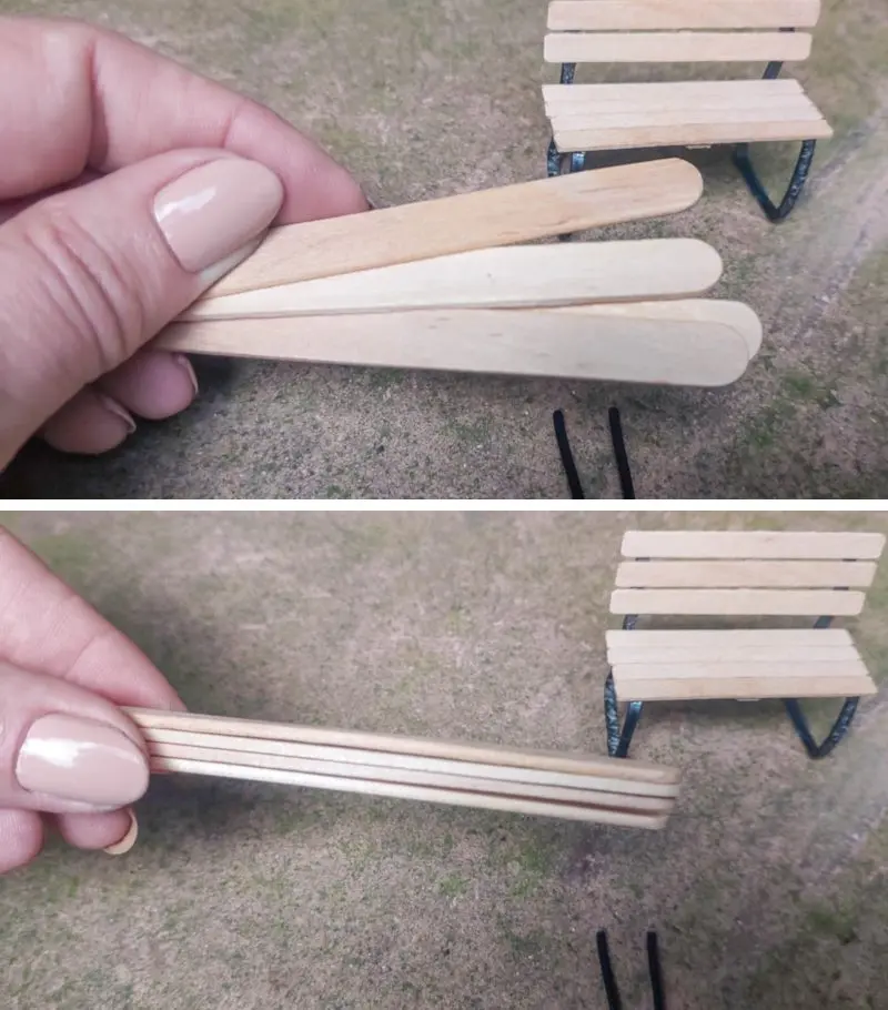 Glue ice cream sticks together to for a square "tube"