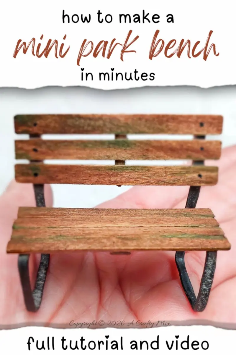 Want to add something special to your fairy garden? This miniature park bench DIY is the answer. Made from simple supplies like wire and wooden stirrers, this tiny bench brings instant whimsy to succulent planters, desk gardens, or any miniature display. The tutorial includes a helpful video and tips for customizing your bench. Ready to create a little magic? Click for the free tutorial.