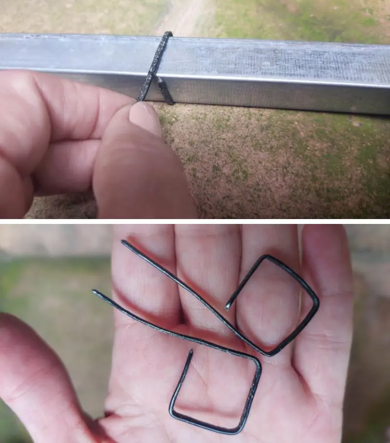 Remove the wire leg frames from the tubing