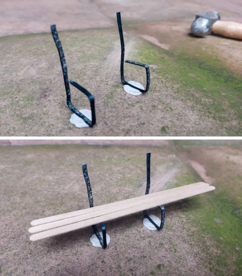 Use some prestik to keep the legs stable while you add the back and seat