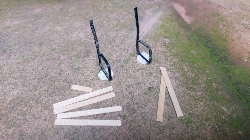 Use some prestik to keep the legs stable while you add the back and seat