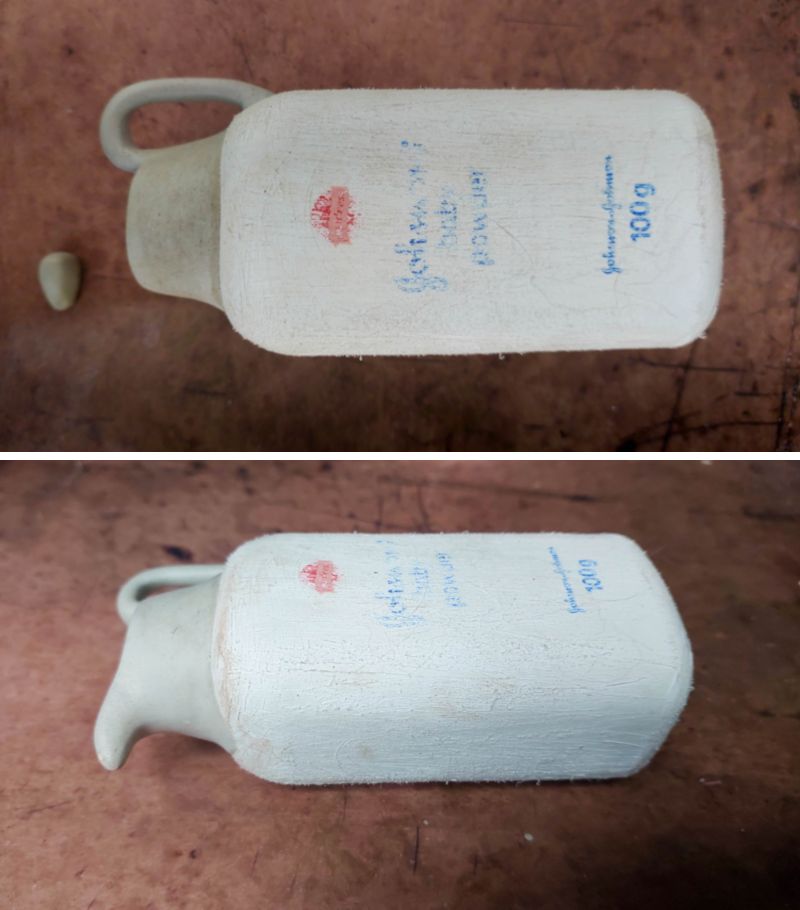 Shape the 2-part epoxy clay into a small spout