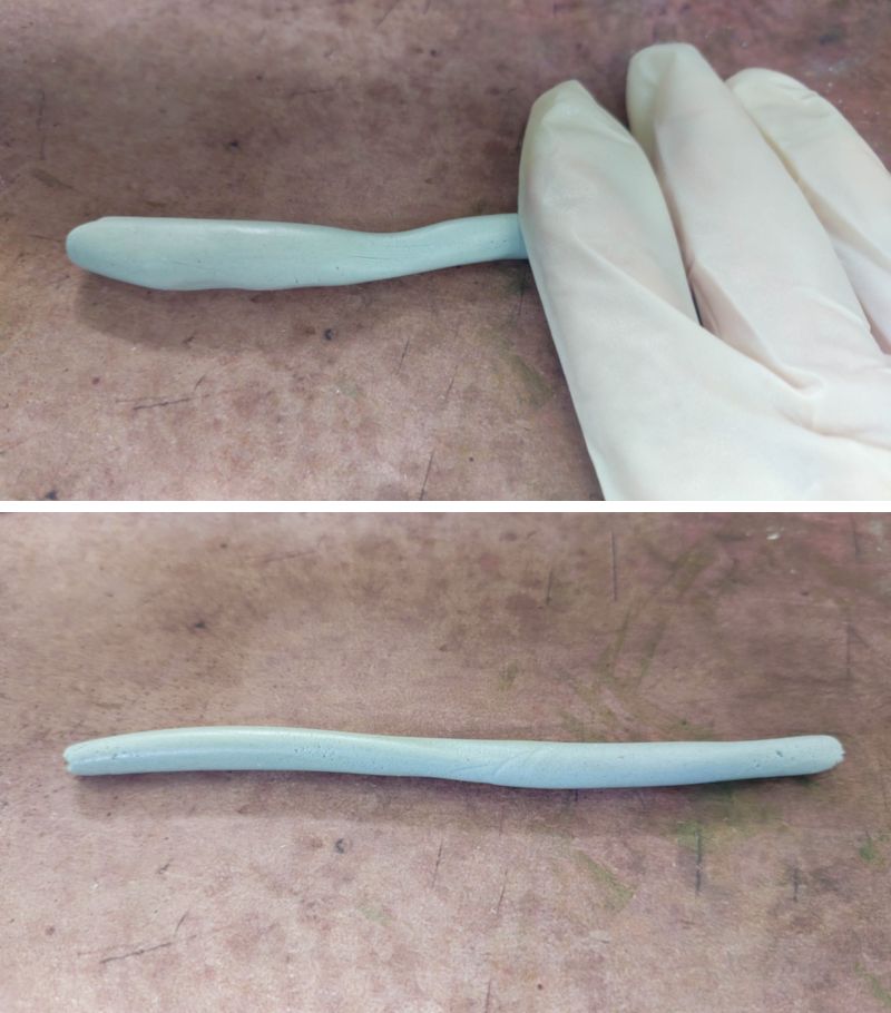 Roll the epoxy clay into aa long worm