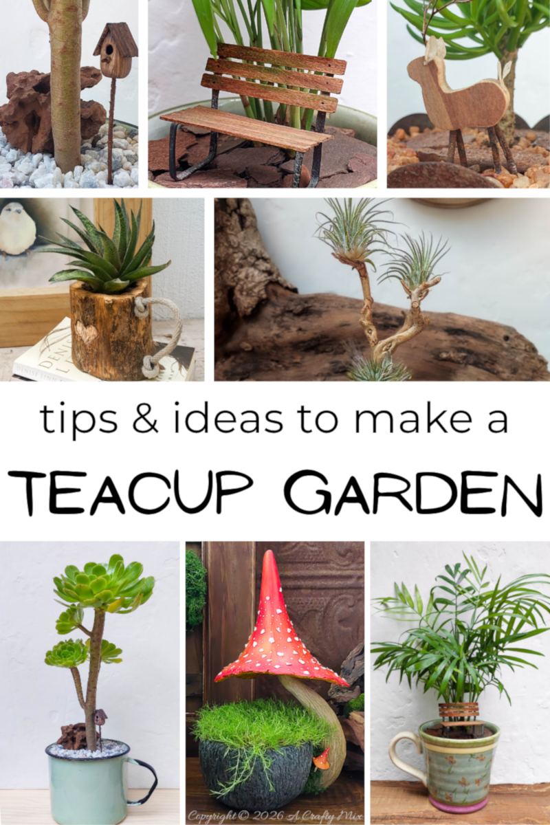 Turn old mugs and teacups into tiny gardens with real plants, benches, birdhouses and more. This step‑by‑step guide is packed with soil tips, plant lists, and whimsical styling ideas you can try in an afternoon.
