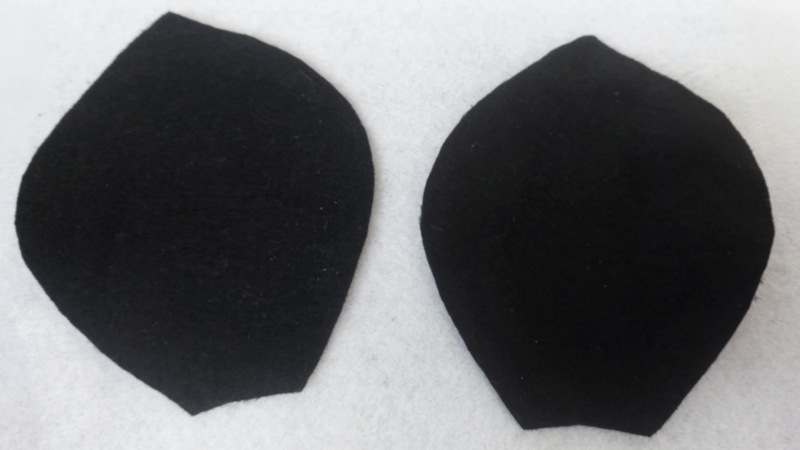 Make large floppy bat ears out of felt