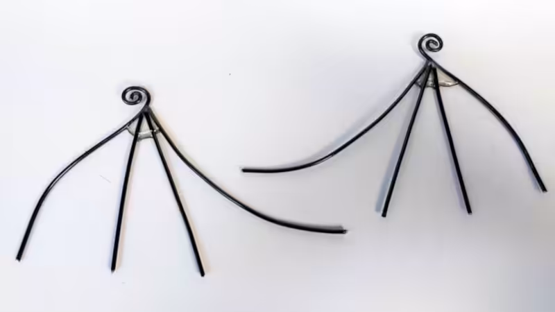 Two wire wings frames on a white background