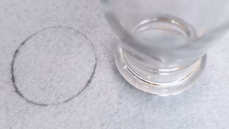 Draw a round shape on white felt