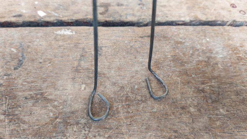 Bend wire to form feet for the little mummy
