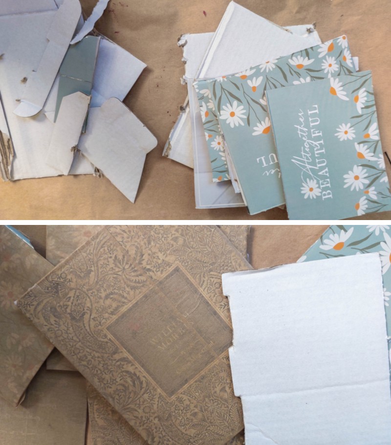 Scrap piece of cardboard covered with masking tape